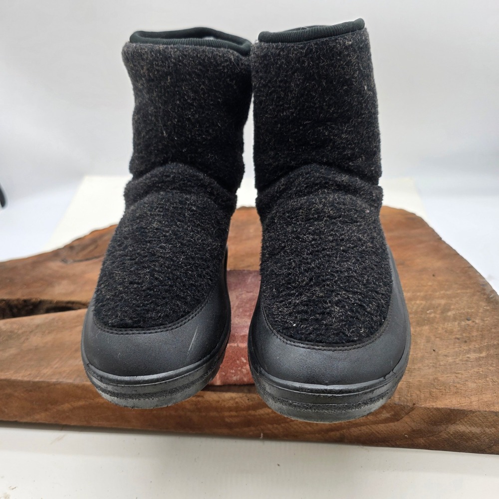 Dark Academis JIBS Wool Blend Ankle Boots W 9 Black Fleece Lined Pull On Urban